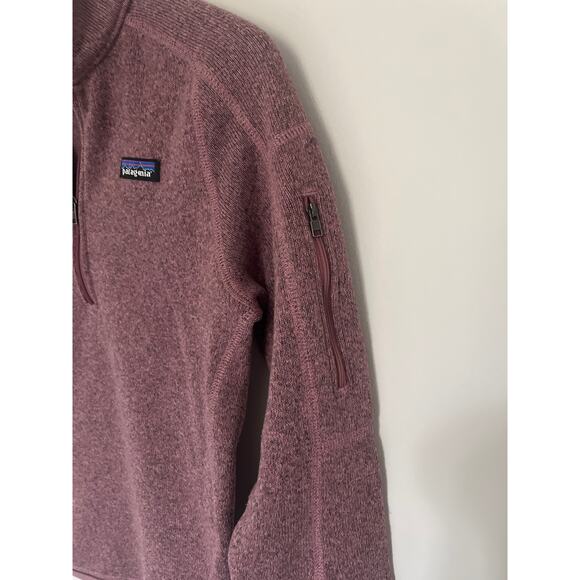 Patagonia Women's Better Sweater Quarter Zip in Mauve Small - Picture 3 of 5